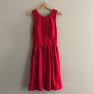 bow back sleeveless dress